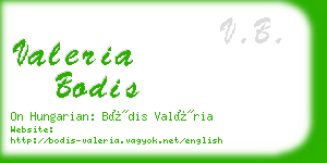 valeria bodis business card